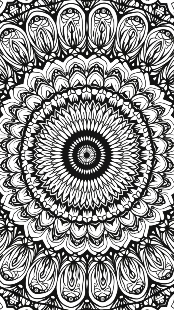 full page stress relief mandala coloring pages